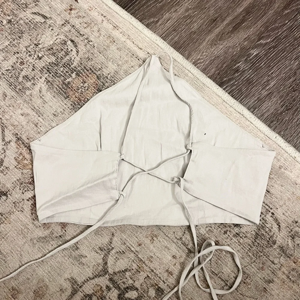 Zara Tie Up Halter Crop Top